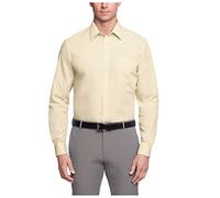 Van Heusen Herren Regular Fit Popeline Solid Klassisches Hemd, Zitronenglasur, 42 cm Hals 86 cm-89 cm Ärmel
