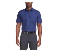 Van Heusen Herren Short Sleeve Dress Shirt Regular Fit Poplin Solid Klassisches Hemd, Persisches Blau, 39 cm Hals
