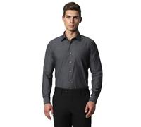 Van Heusen Herren Slim Fit Flex Kragen Stretch Solid Klassisches Hemd, Schwarz, 41 cm Hals 86 cm-89 cm Ärmel