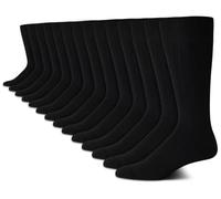 Van Heusen Herren-Socken - 14 Stück, weich, dehnbar, feuchtigkeitsableitend, Crew-Socken für den täglichen Gebrauch im Büro und bei der Arbeit, Pure Black, 37.5-46.5 EU