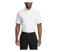 Van Heusen Herrenhemd, kurzärmelig, Normale Passform, Oxford-Gewebe, Weiss/opulenter Garten, 18.5"-19" Neck