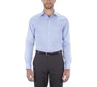 Van Heusen, Herrenhemd, Normale Passform, Flexkragen, kariert, Blau, 42 cm Hals 86 cm- 89 cm Ärmel