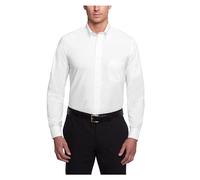 Van Heusen Herren Kleid Hemd Regular Fit Oxford Solid Buttondown Kragen, Weiß, Mittel