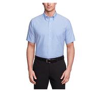 Van Heusen Herrenhemden, kurzärmelig, Oxford, einfarbig, Blau, 51 cm Hals