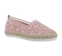 VAN HILL Damen Espadrilles Slippers Spitze Bast Profil-Sohle Schuhe 841310