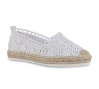 VAN HILL Damen Espadrilles Slippers Spitze Bast Profil-Sohle Schuhe 841310