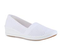 VAN HILL Damen Keilslipper Keilabsatz Bequem Strick Freizeit Slip On Schuhe 841597