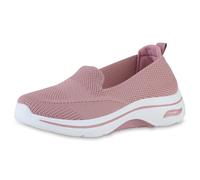 VAN HILL Damen Slip Ons Flach Strick Sportlich Schuhe 217054 Altrosa 38