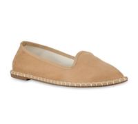 VAN HILL Damen Slip Ons Slippers Bequeme Basic Spitze Schlupf-Schuhe 841207