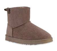 unbekannter Hersteller VAN HILL Damen Warm Gefütterte Winter Boots Bequeme Profil-Sohle Schuhe 841455 Khaki 39