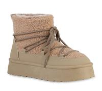 unbekannter Hersteller VAN HILL Damen Warm Gefütterte Winter Boots Stiefeletten Bequeme Schuhe 841335 khaki 37