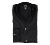 van Laack Hemd Herren Slim Fit Langarm V-Ausschnitt Baumwolle schwarz, XXL