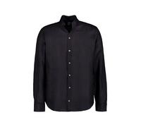 van Laack Hemd Herren Slim Fit Langarm V-Ausschnitt Leinen schwarz, XXL