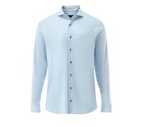 van Laack Meisterwerk Slim Fit Jerseyhemd blau, Gemustert