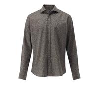 van Laack Meisterwerk Tailor Fit Flanellhemd beige/braun, Bedruckt