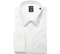 van Laack Hemd Herren Slim Fit Umschlagmanschetten Baumwolle weiß, 42