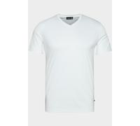 van Laack Meisterwerk Slim Fit T-Shirt V-Ausschnitt weiss, Einfarbig