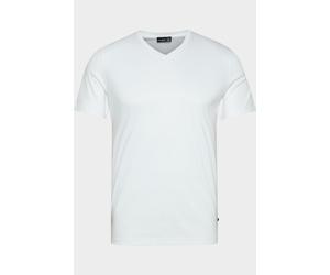 van Laack Meisterwerk Slim Fit T-Shirt V-Ausschnitt weiss, Einfarbig