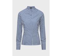 van Laack Slim Fit Bluse blau, Gestreift