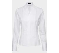 van Laack Slim Fit Bluse weiss, Einfarbig