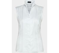 van Laack Slim Fit Bluse weiss, Einfarbig