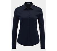 van Laack Slim Fit Jerseybluse navy, Einfarbig