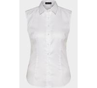 van Laack Slim Fit Bluse weiss, Einfarbig