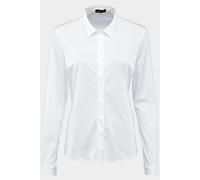 van Laack Slim Fit Jerseybluse weiss, Einfarbig