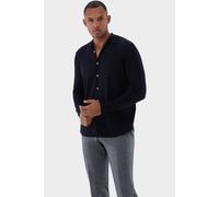 van Laack Slim Fit Wollhemd blau, Einfarbig