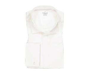 van Laack Smokinghemd Herren Slim Fit Umschlagmanschetten Baumwolle weiß, 38