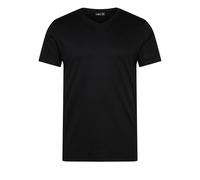 van Laack Meisterwerk Slim Fit T-Shirt V-Ausschnitt schwarz, Einfarbig