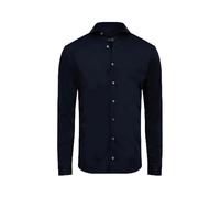 van Laack Meisterwerk Tailor Fit Jerseyhemd blau, Einfarbig