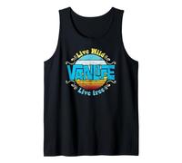 Van Life - Live Wild Live Free - Vintage Hippie Camper Van Tank Top