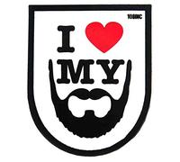 VAN OS Emblem 3D PVC Rubber Patch viele Modelle KSK BRD Abzeichen Special Forces Wolf I Love My Beard I Love My Beard weiß