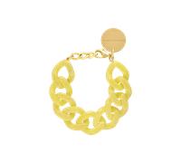 Vanessa Baroni Armband Flat Chain, lemon marble, vergoldet