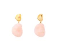 Vanessa Baroni Ohrringe Double Nugget, gold - peach sorbet, vergoldet