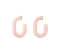 Vanessa Baroni Ohrringe New Oval, peach sorbet, vergoldet