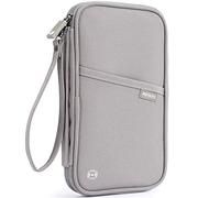 VanFn RFID Travel Passport Wallet, Family Passport Holder, Trip Document Organizer P.Travel Series (Nylon - Grey)