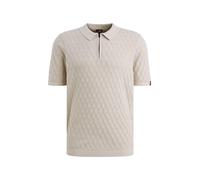 Vanguard Knitted Polo Half-Zip Ecru - Größe L Beige L