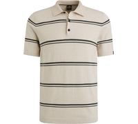 Vanguard Knitted Poloshirt Streifen Beige - Größe M Beige M