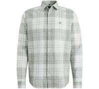 Vanguard - Long Sleeve Shirt Linen Cotton blend check bright white - Gr. - XXXL