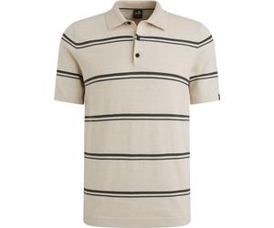 Vanguard Strick Poloshirt Streifen Beige - Größe XL Beige XL
