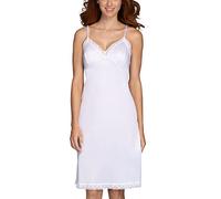 Vanity Fair Damen Antistatische Nylon-Slips für Unterkleider, Größe S-5xl Voller Schlupf, Spitze, 61 cm, Weiß, L