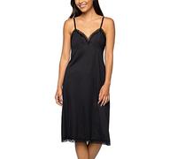 Vanity Fair Damen Antistatische Nylon-Slips für Unterkleider, Größe S-5xl Voller Schlupf, Spitze-66 cm-Schwarz, Large