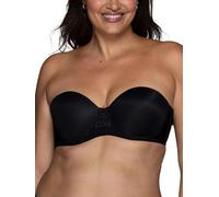 Vanity Fair Damen Beauty Rückenglättender Trägerloser, 4-Wege-stretchstoff, Leicht Gefütterte Cups Bis H BH, Vollständige Figur-Midnight Black, 90B