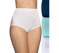 Vanity Fair Damen Underwear Perfectly Yours Traditional Nylon Brief Panties lingerie, Lace - 3 Pack Navy/Azure/White, 10 EU