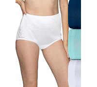 Vanity Fair Women's Perfectly Yours Traditional Nylon Brief Panties, Lace - 3 Pack - Navy/Azure/White, 5