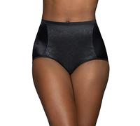 Vanity Fair Women's Smoothing Comfort Brief Panties with Rear Lift, 2 Ply - Black Lace, 6