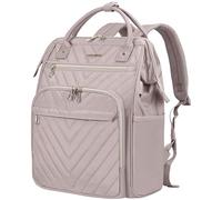 VANKEAN 17 Zoll Laptop Rucksack für damen Computer Arbeitstasche, große Kapazität wasserdichter Rucksack mit USB-Port/RFID Taschen, College Daypack Schultasche Business Travel Rucksack, Rosa