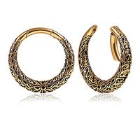 Vankula Ohr Gewichte Hangers Flesh Tunnel Weights Rund Creolen Edelstahl für männer damen Ohrpiercing Gestreckte Schmuck 4mm Gold